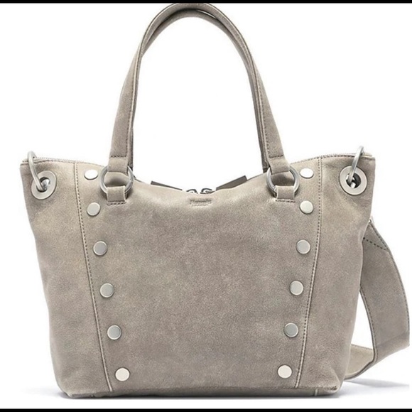 Hammitt Handbags - Hammitt Taupe Suede Studded Tote Bag